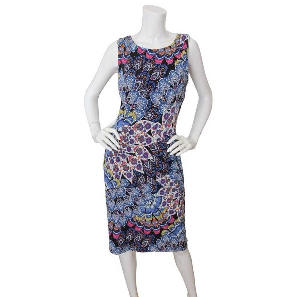 Joseph Ribkoff Paisley Pailette Sleeveless Stretc… - image 1