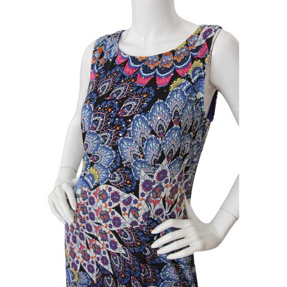 Joseph Ribkoff Paisley Pailette Sleeveless Stretc… - image 2