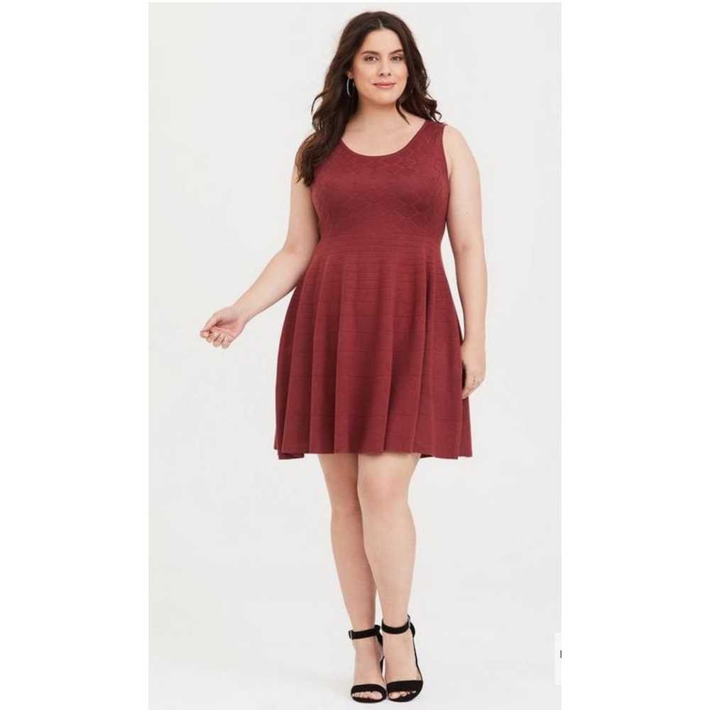 Torrid Sweater Skater Dress Fit and Flare Size 3 - image 2