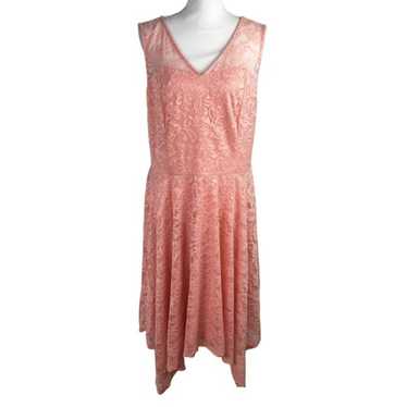 Meet Jen Pink Lace Sleeveless Dress 3XL  Stretchy 
