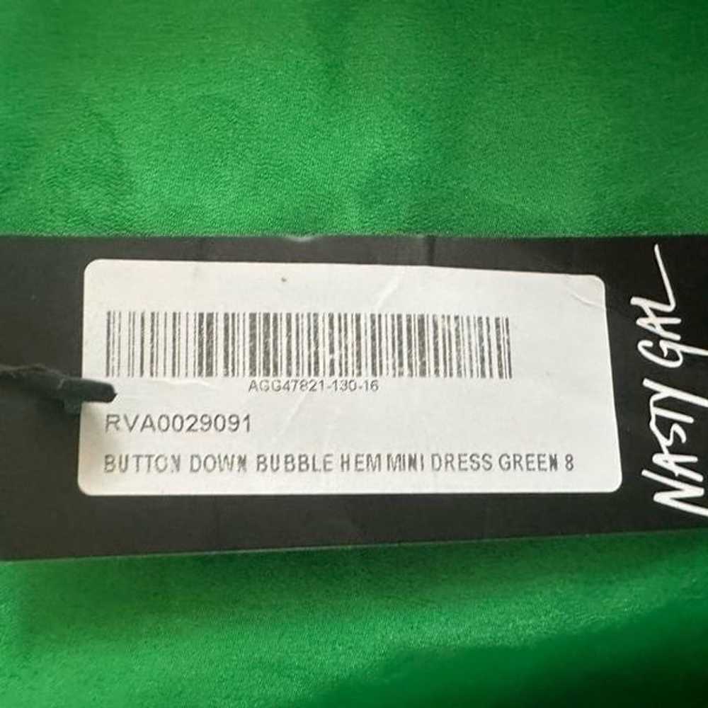 NWT Nasty Gal Green Button Down Mini Dress || siz… - image 4