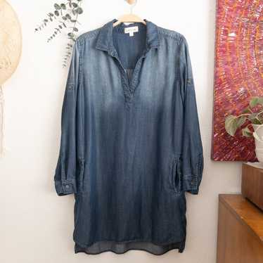 Cloth & Stone Chambray Tencel Shirt Dress Large - image 1
