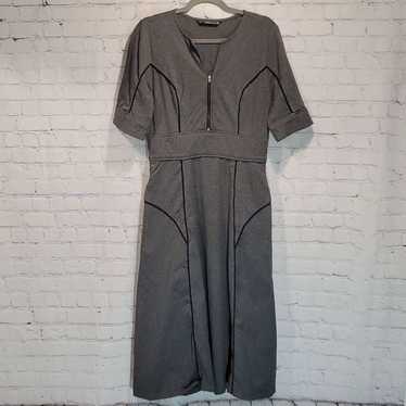 eShakti contrast tipped trim cotton jersey dress … - image 1