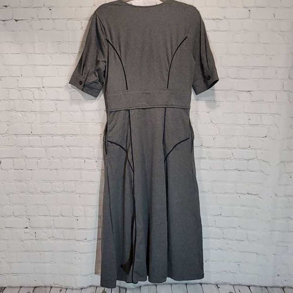 eShakti contrast tipped trim cotton jersey dress … - image 9