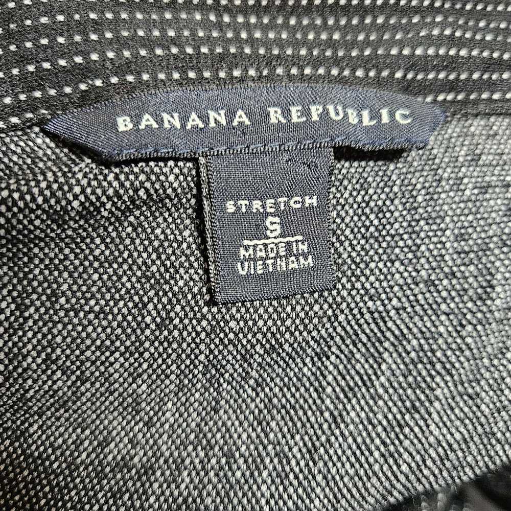 Banana Republic Black and White Pinstriped Wrap D… - image 3