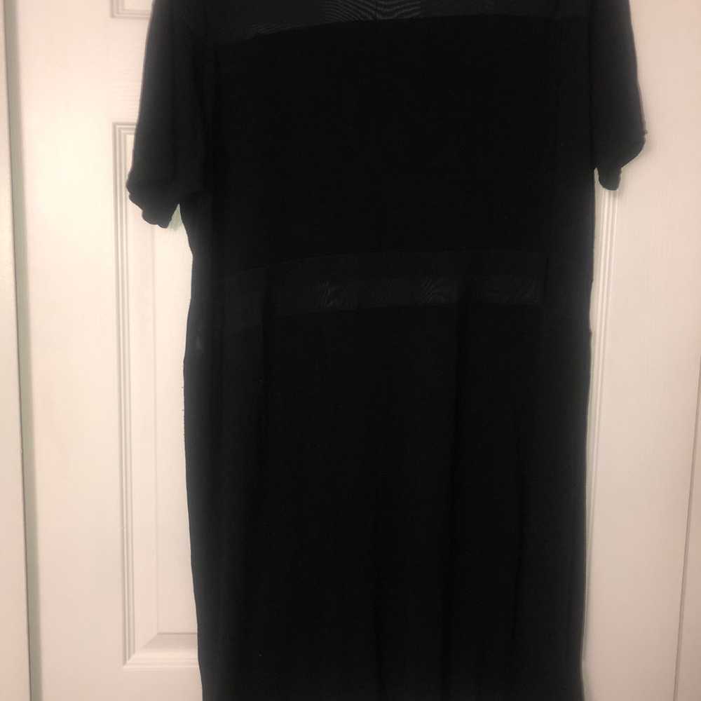 Missguided black Mesh Insert Jersey Dress plus si… - image 4