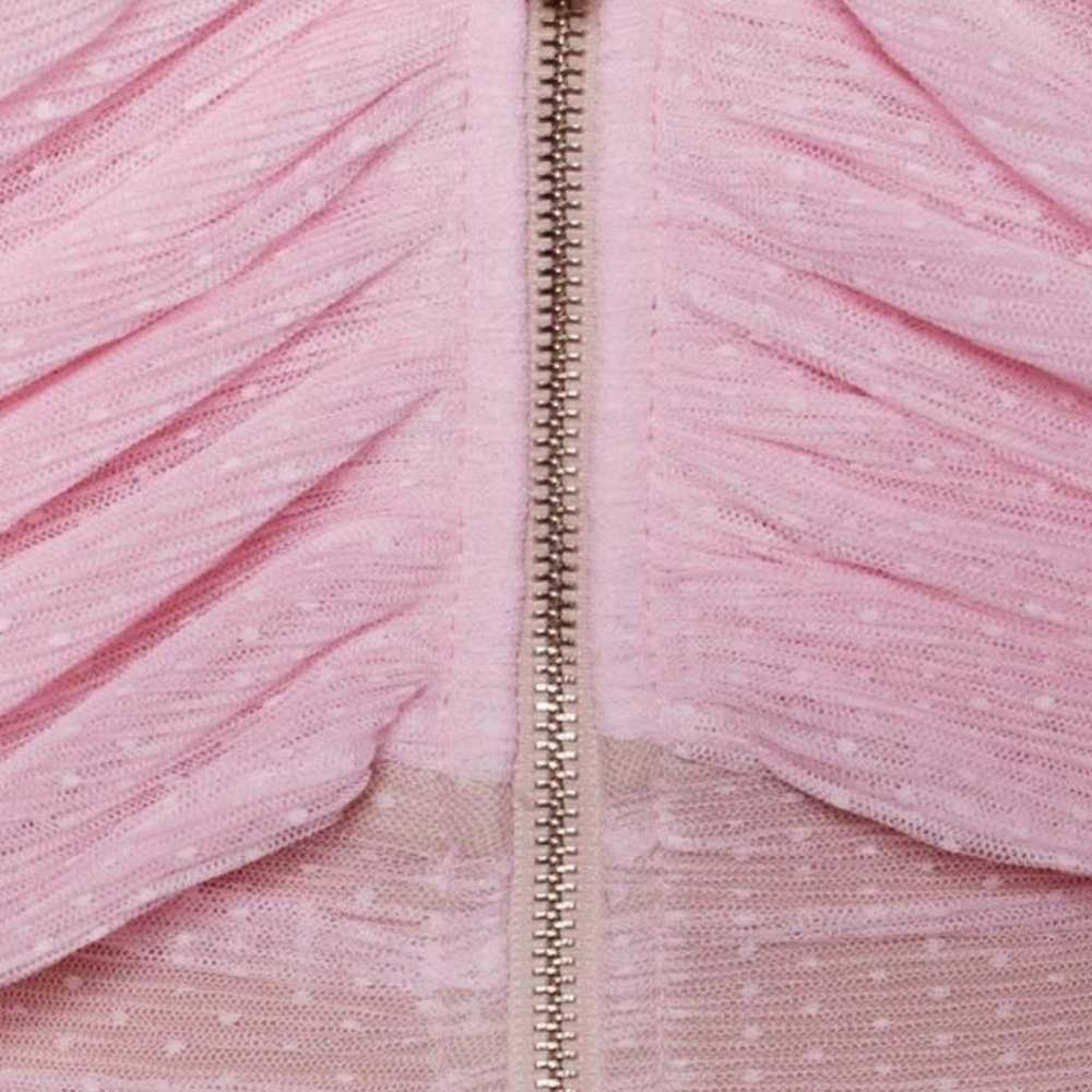 Pink lace off the shoulder corset mini dress - image 7