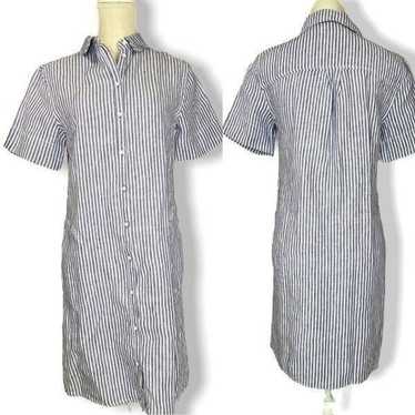 Tahari 100% Linen Shirt Dress