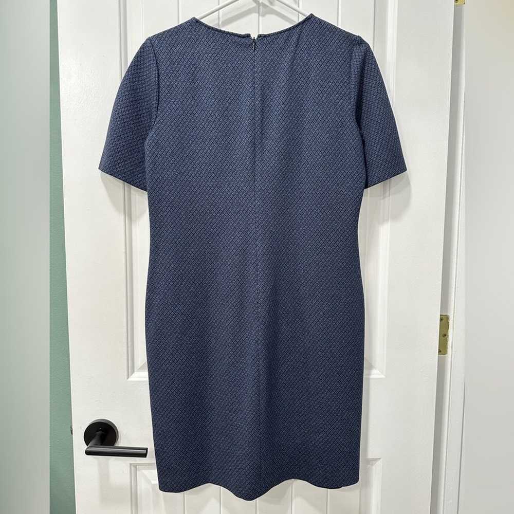Theory Navy Blue Knitted Short Sleeve Dress Sz 8 - image 4