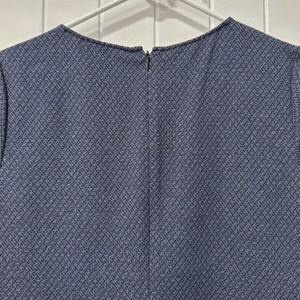 Theory Navy Blue Knitted Short Sleeve Dress Sz 8 - image 5