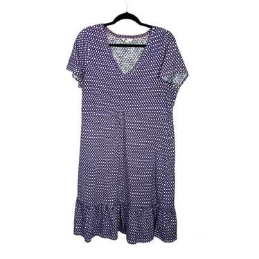 Boden Melissa Jersey Dress Cotton Women's 14 - image 1