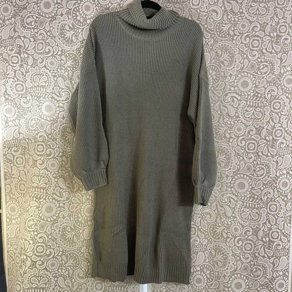 Sage Sweater Dress 2X New - image 1