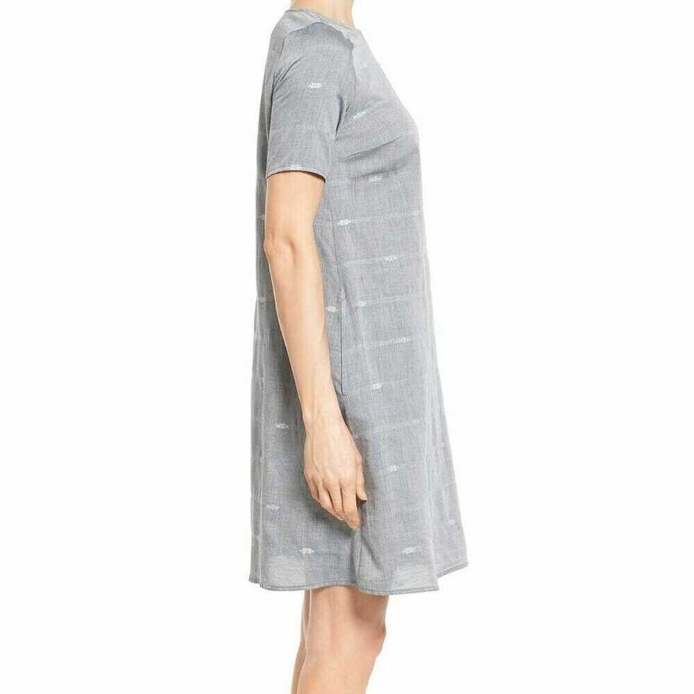 Eileen Fisher Dress Sz Small Gray Nomadic Stripe … - image 2