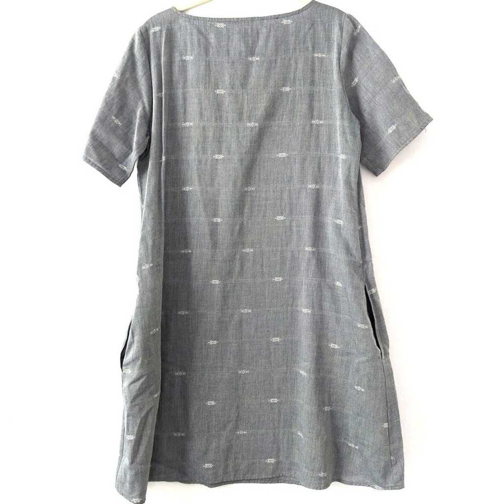 Eileen Fisher Dress Sz Small Gray Nomadic Stripe … - image 4
