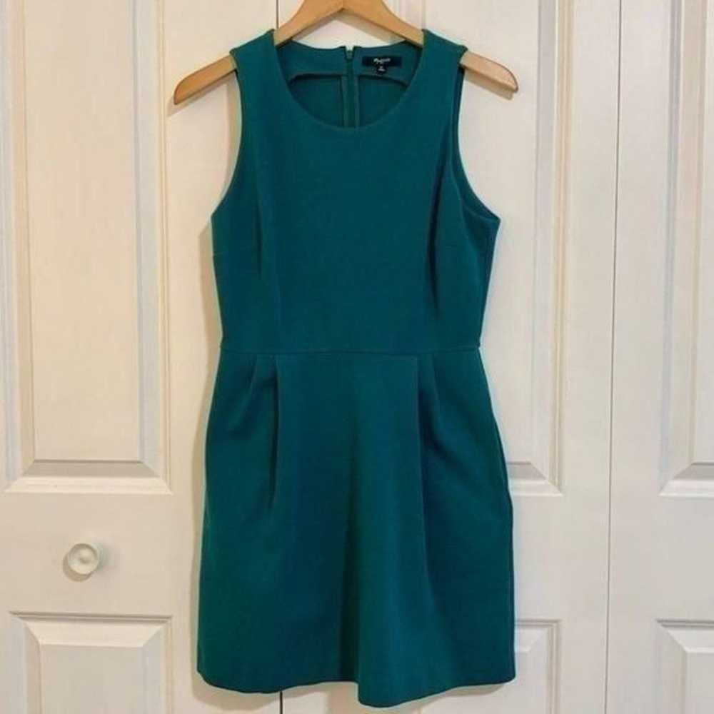 Madewell Teal Blue Verse Fit and Flare Stretch Sl… - image 3