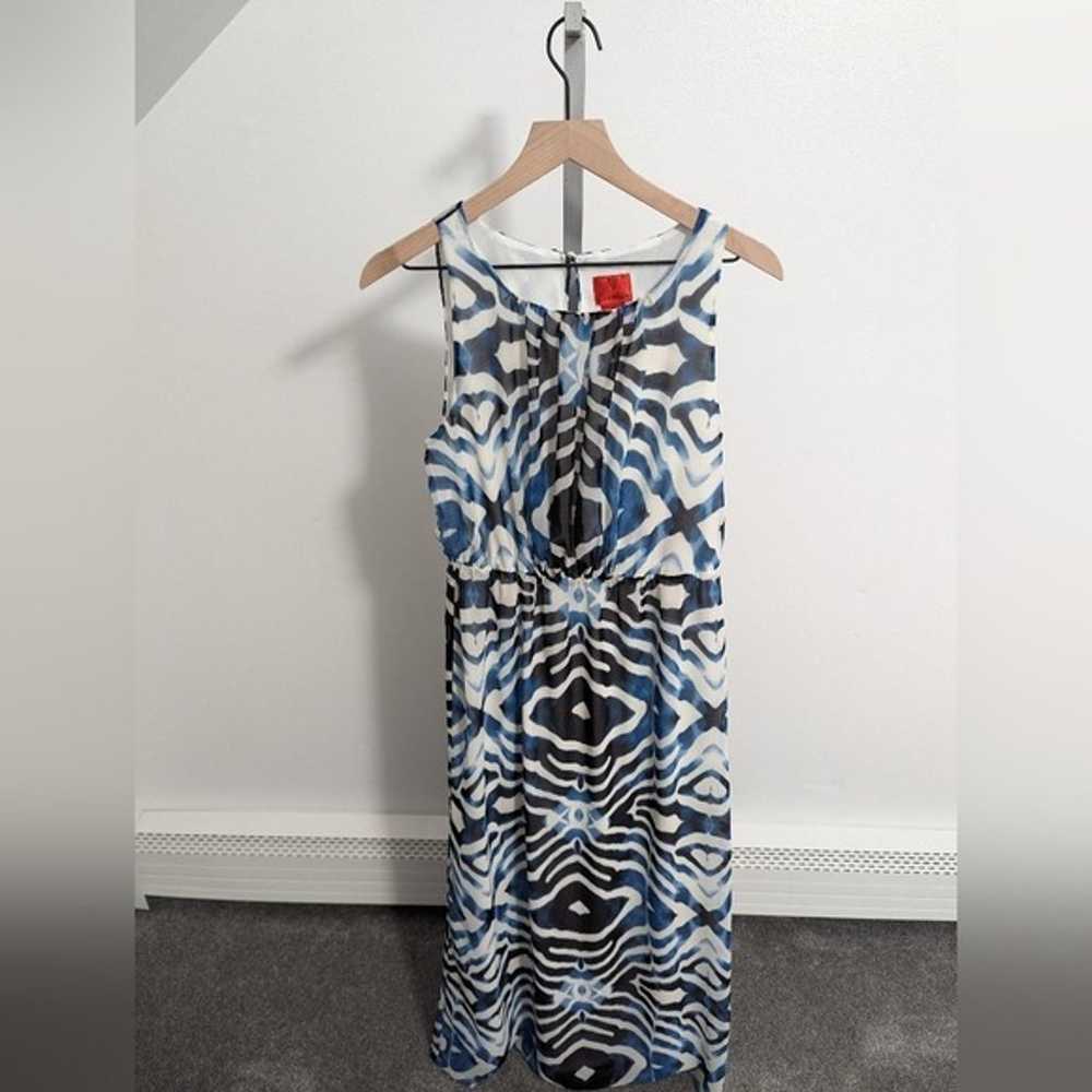 V Cristina Sleeveless Maxi Dress Blue/White/Black - image 1