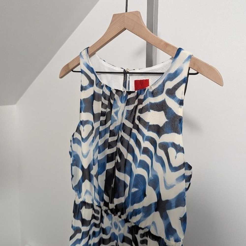 V Cristina Sleeveless Maxi Dress Blue/White/Black - image 4