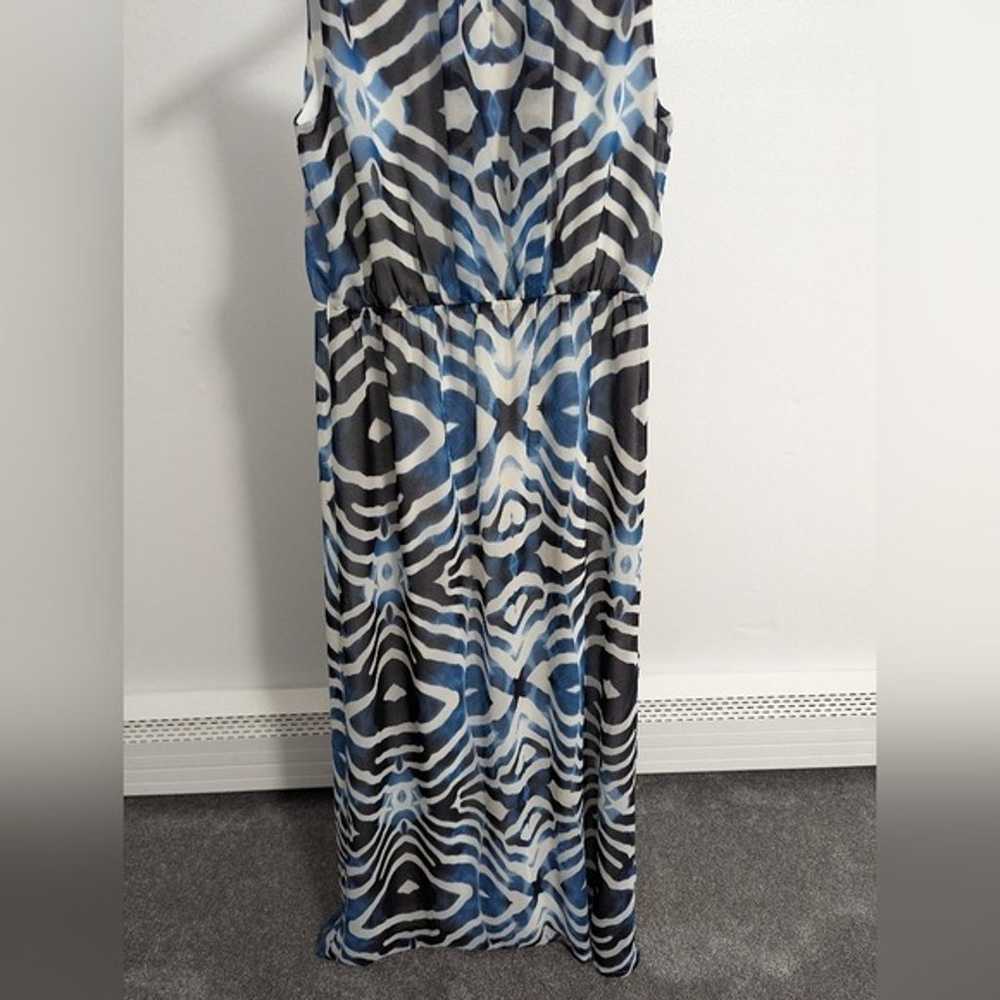 V Cristina Sleeveless Maxi Dress Blue/White/Black - image 8
