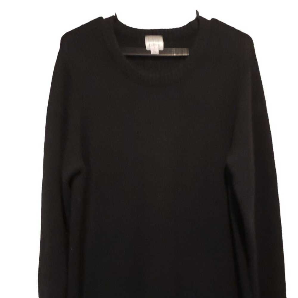 J Crew Factory Black Long Sleeve Sweater Dress Wo… - image 3