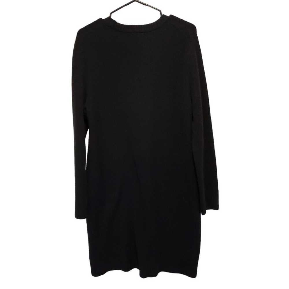 J Crew Factory Black Long Sleeve Sweater Dress Wo… - image 5