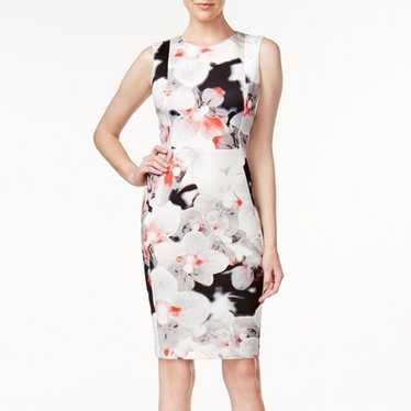 Calvin Klein Floral Sleeveless Bodycon Knee Lengt… - image 1