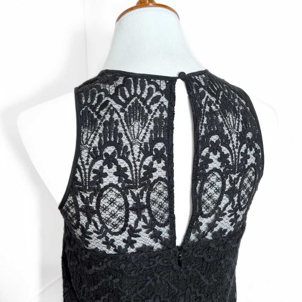 Joie Black Floral Scroll Lace Sleeveless LBD Shea… - image 10
