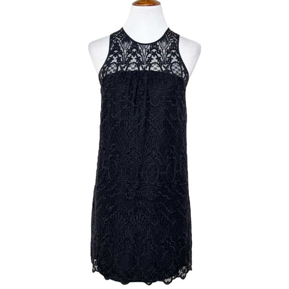 Joie Black Floral Scroll Lace Sleeveless LBD Shea… - image 2