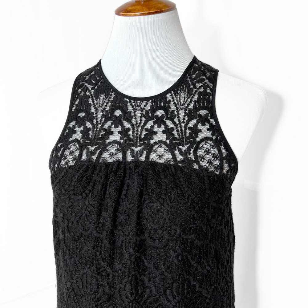 Joie Black Floral Scroll Lace Sleeveless LBD Shea… - image 3