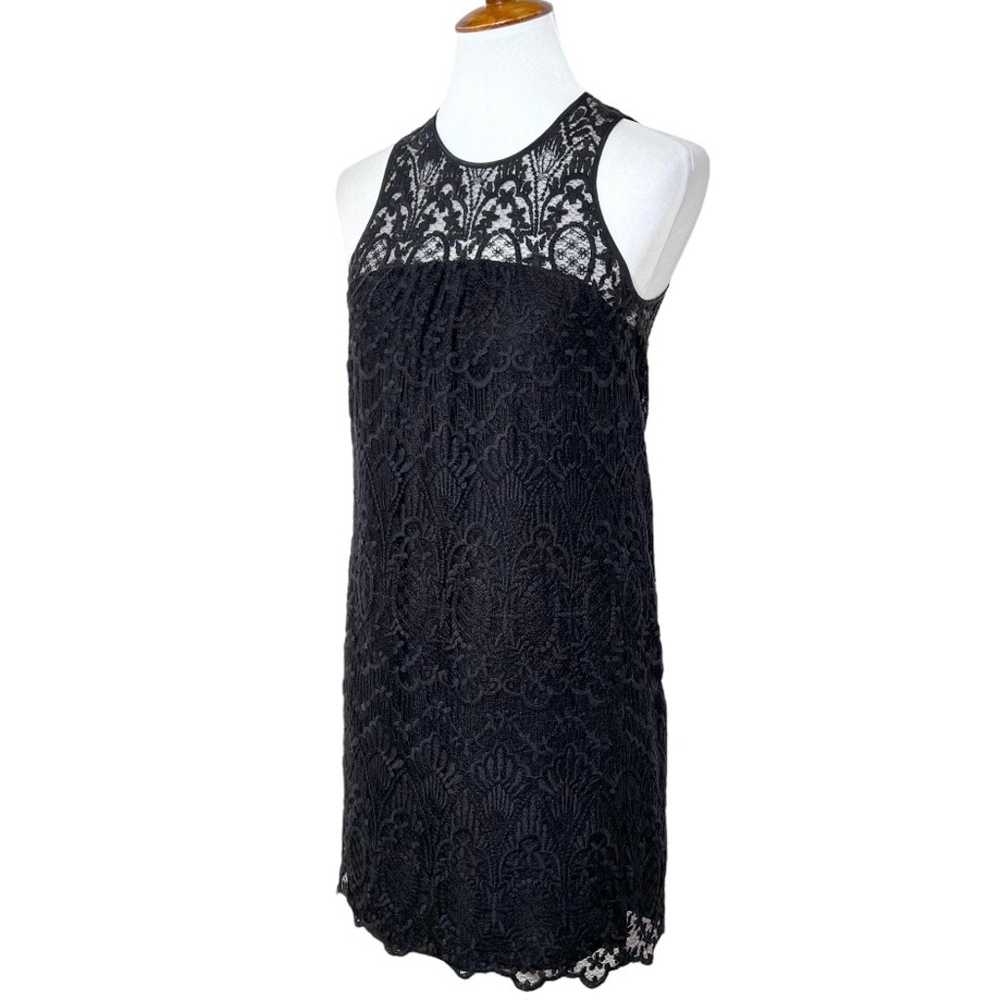 Joie Black Floral Scroll Lace Sleeveless LBD Shea… - image 4