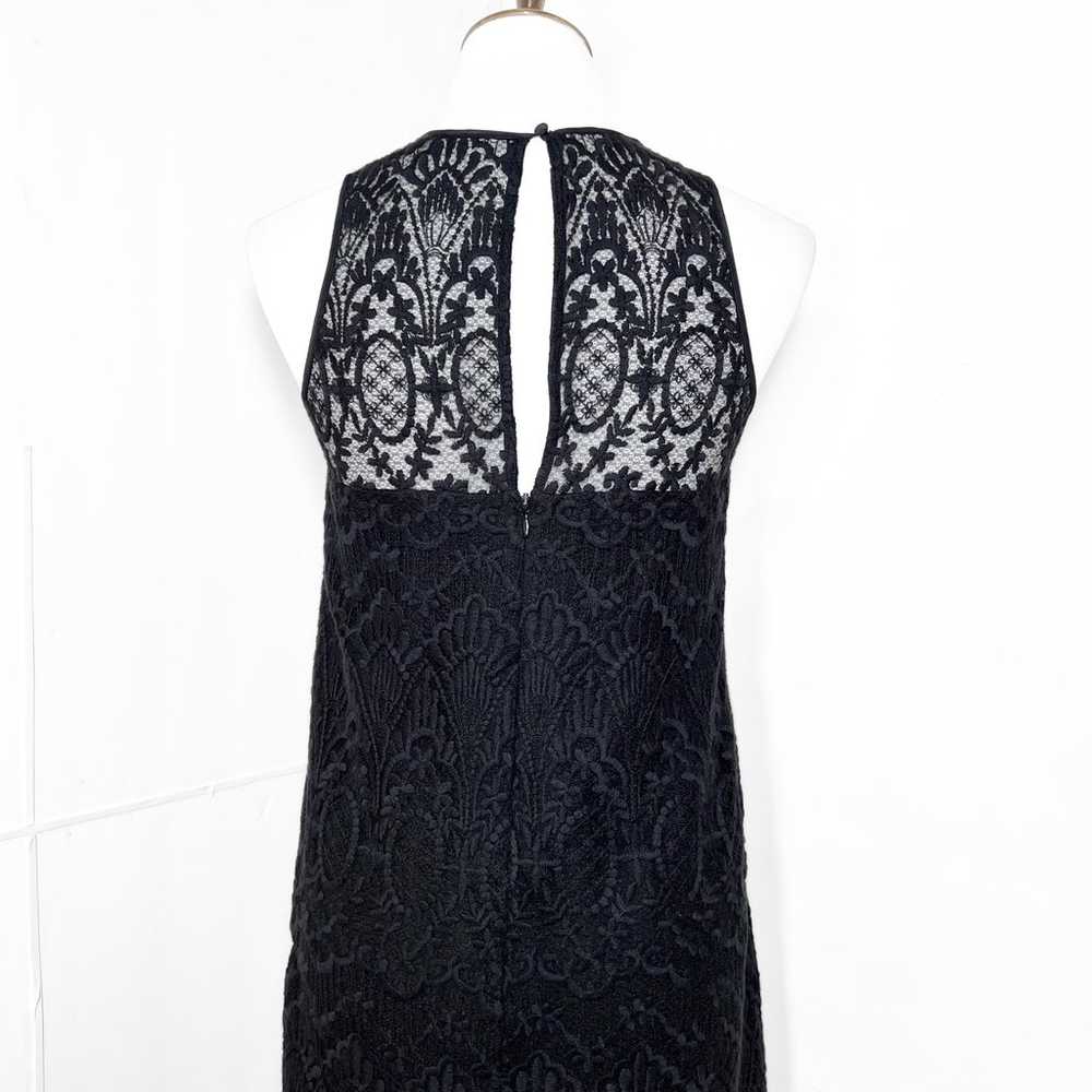 Joie Black Floral Scroll Lace Sleeveless LBD Shea… - image 8