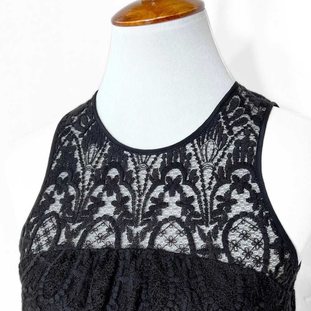 Joie Black Floral Scroll Lace Sleeveless LBD Shea… - image 9