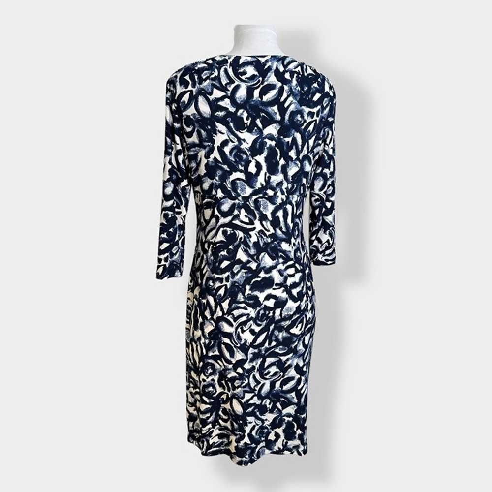 Lauren Ralph Lauren Stretch Blue White Floral Dre… - image 3