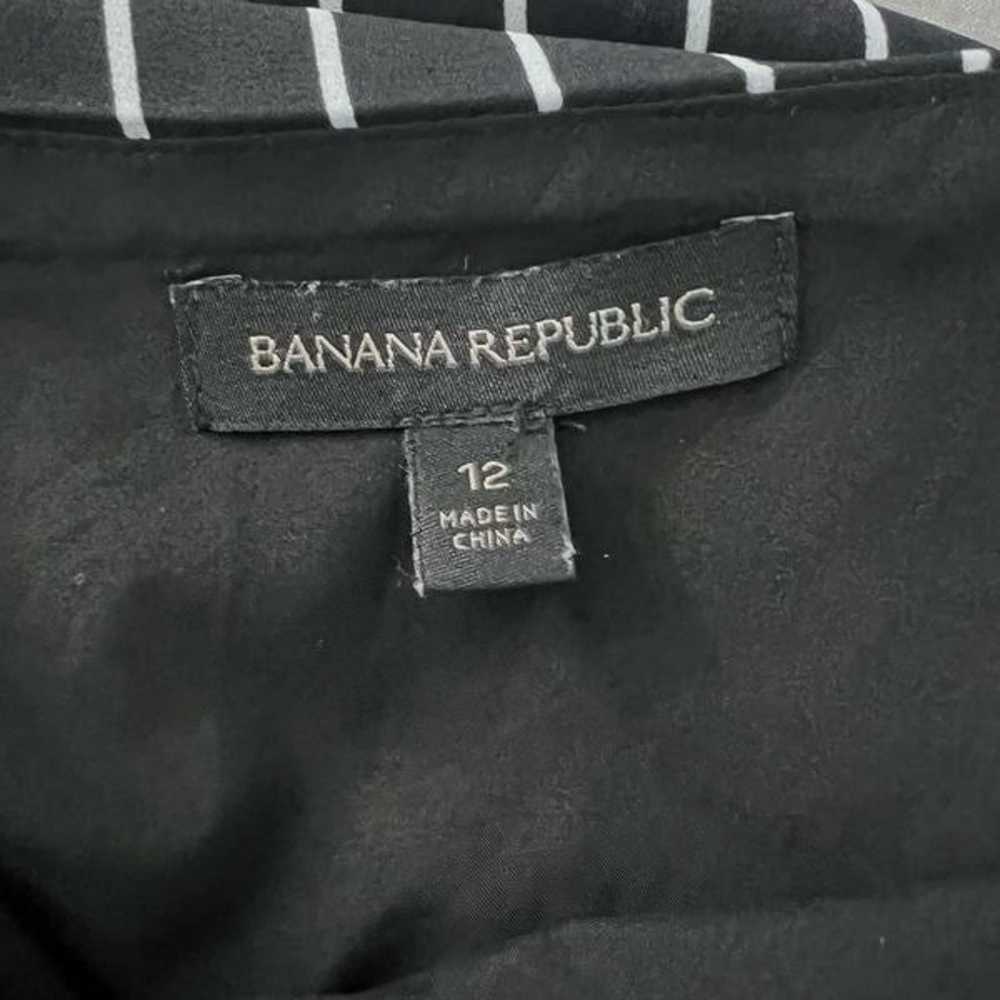 Banana Republic black ankle length white striped … - image 7