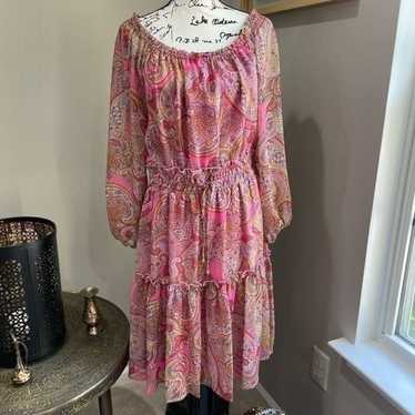 Tommy Hilfiger Pink Parsley Chiffon Dress 12