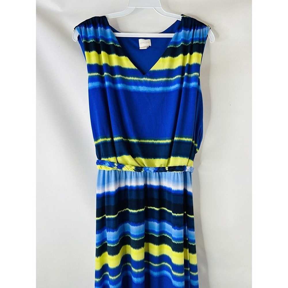 Chicos size 3 Womens XL Slinky Color Block Belted… - image 3