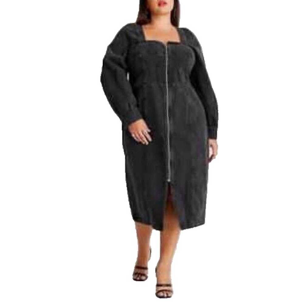 Future Collective Dress Women 20 22 Black Denim K… - image 5