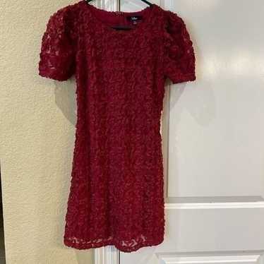 Lulus wine red lace dress size XS