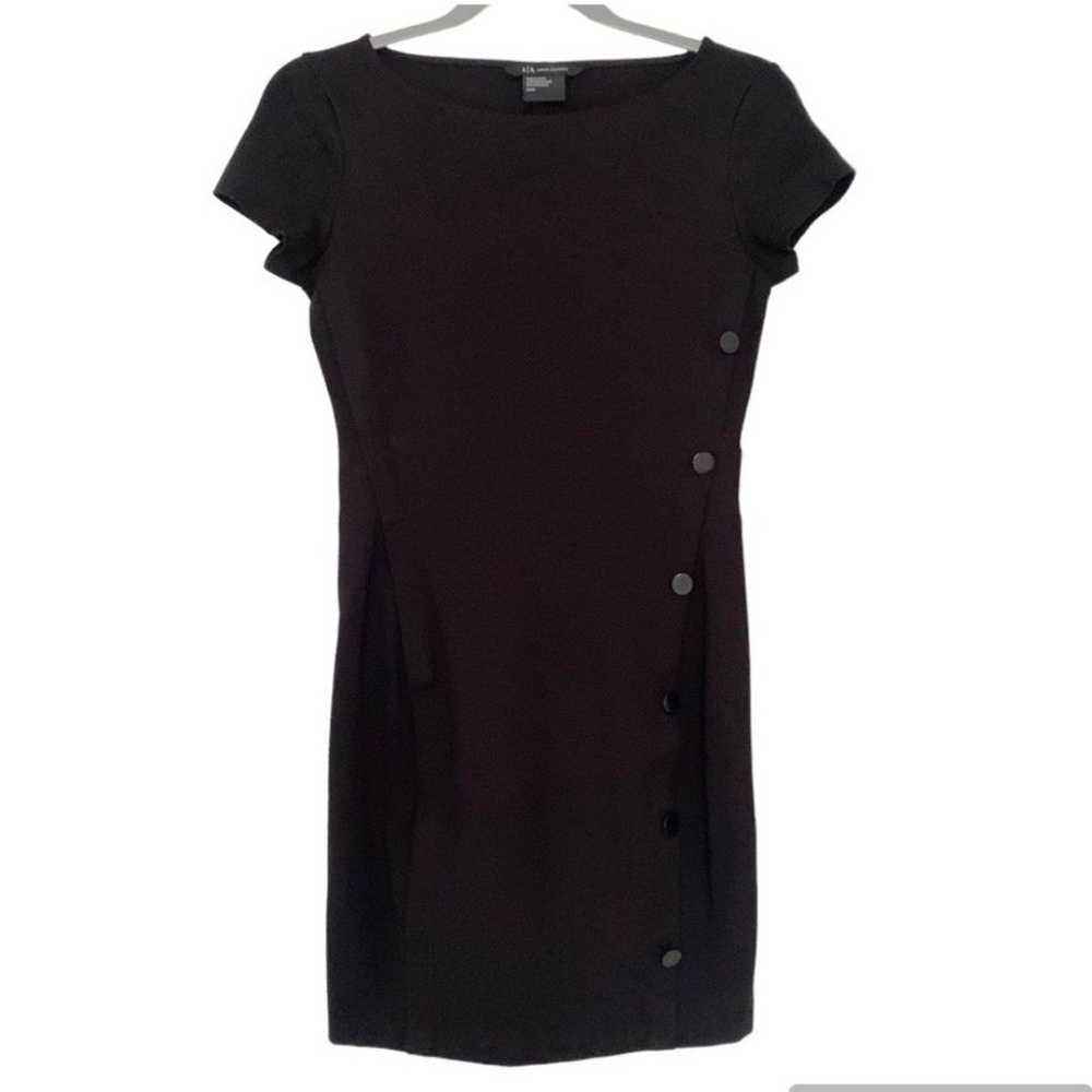 Armani Exchange LBD Black Mini Dress Size S - image 3