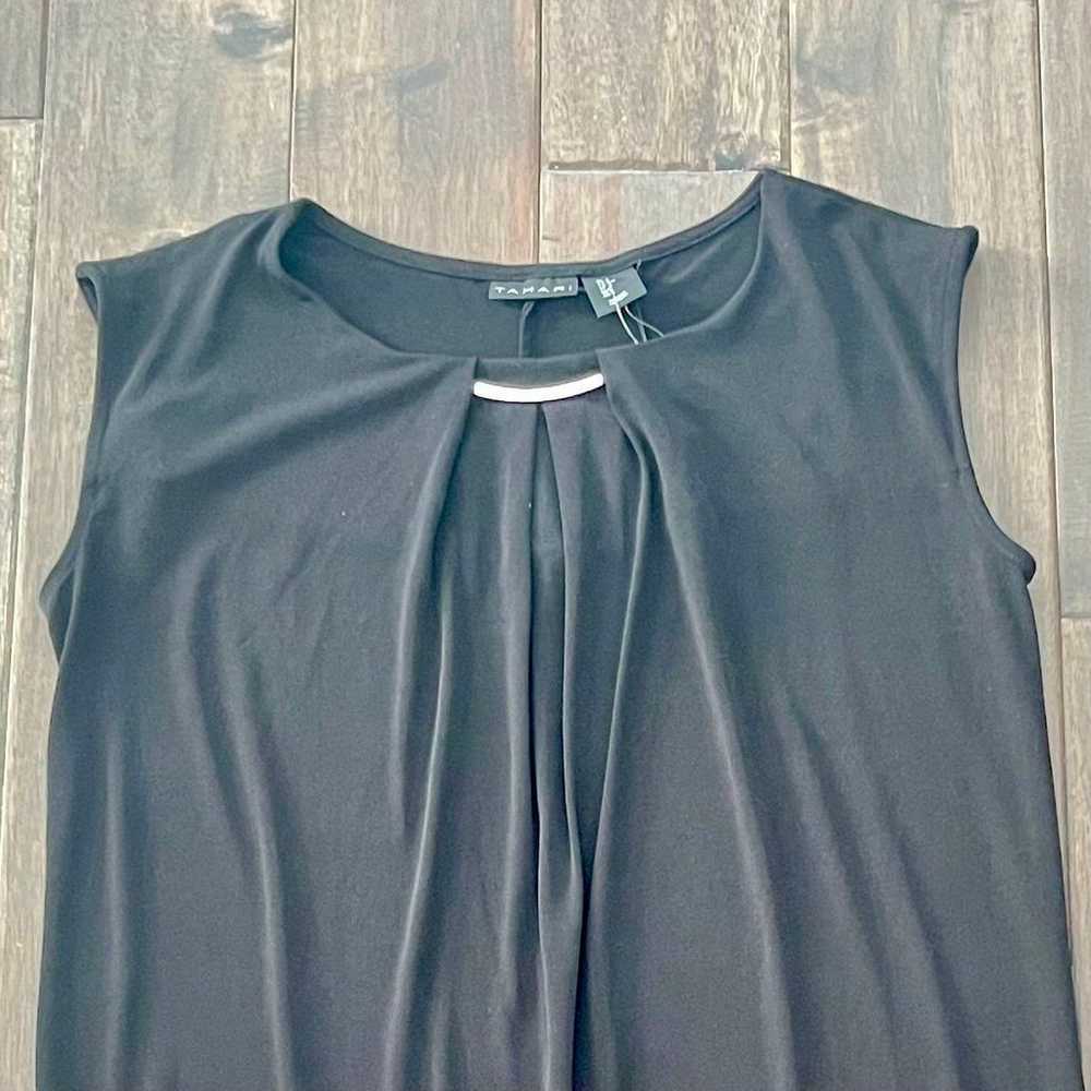 Tahari Black Sleeveless Comfy Dress S NWOT - image 3