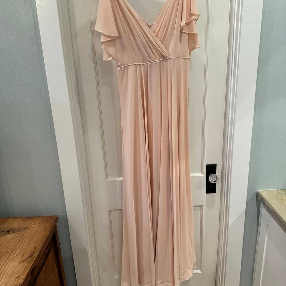 Pale pink long bridesmaid /prom dress - image 1