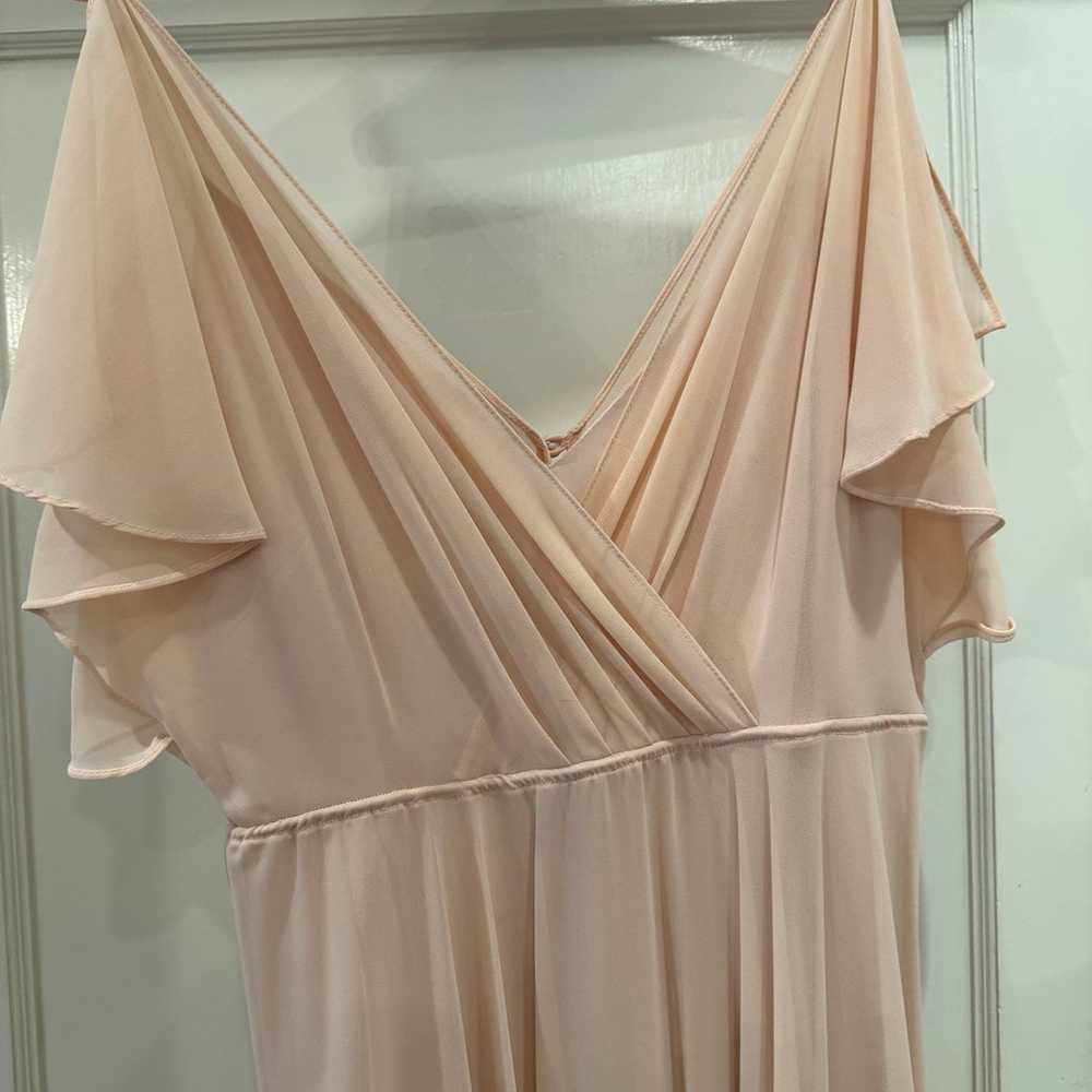 Pale pink long bridesmaid /prom dress - image 4