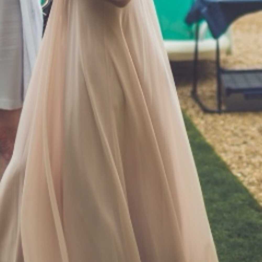 Pale pink long bridesmaid /prom dress - image 6