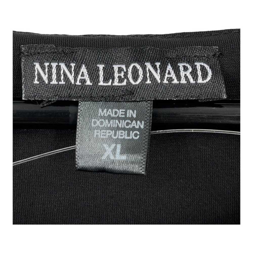 Nina Leonard dress Mesh yoke Cold shoulder swing … - image 4