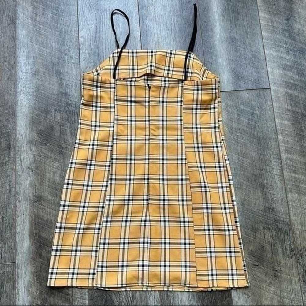 Urban Outfitters Yellow Check Slip Mini Dress Siz… - image 9
