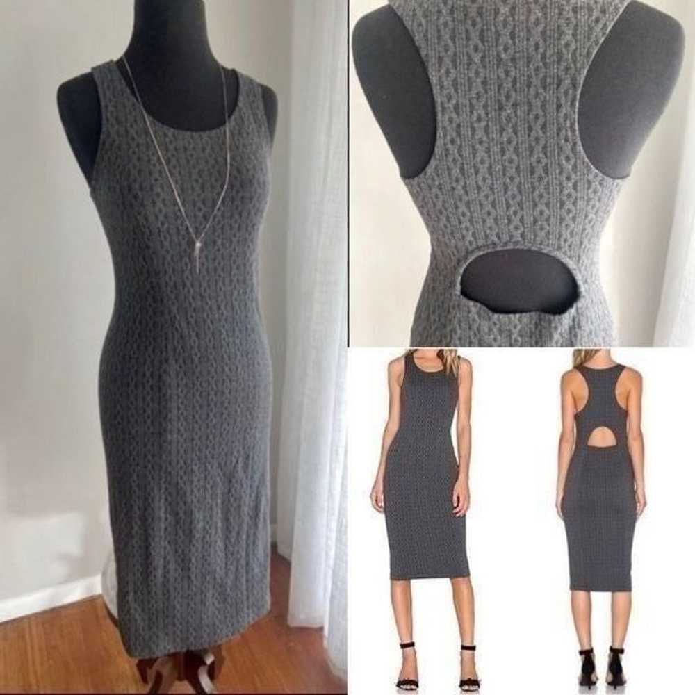 Jack By BB Dakota Gray Cutout Bodycon Midi Dress … - image 1