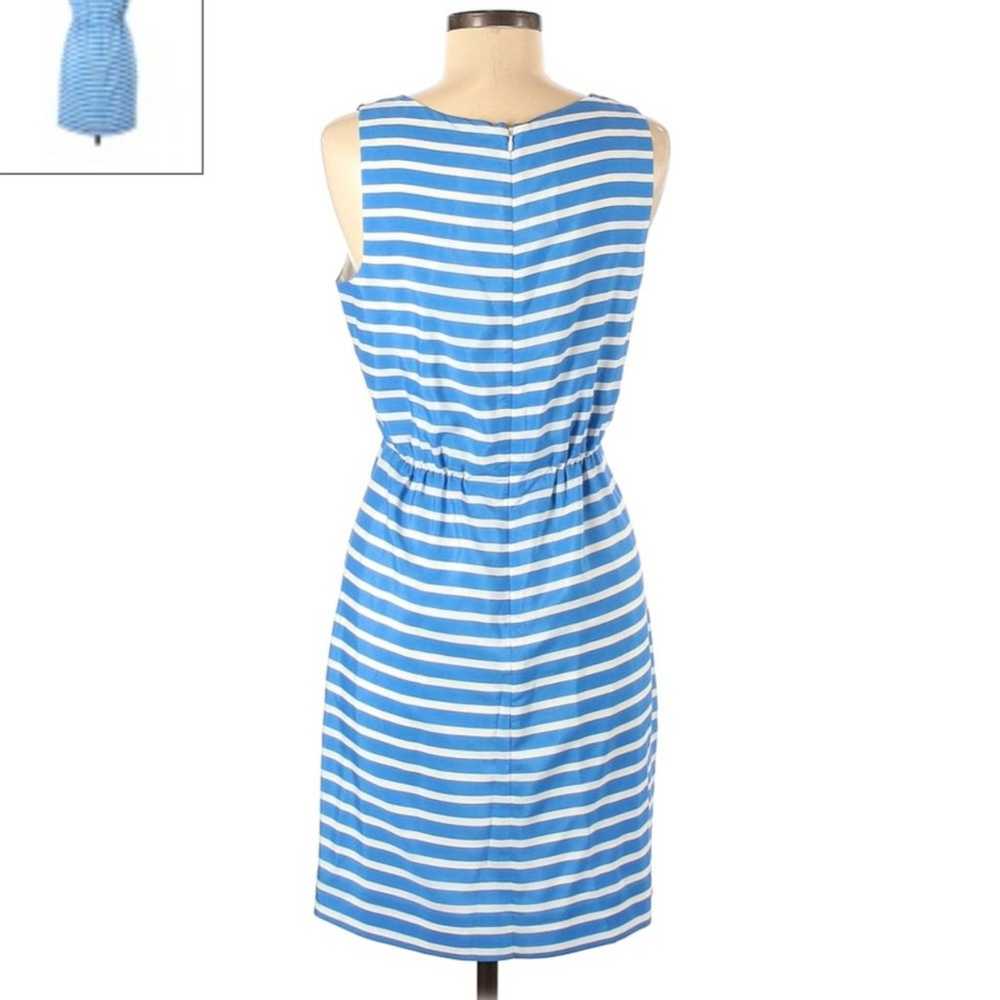 J. Crew Blue And White Stripe Sleeveless Dress Wo… - image 2