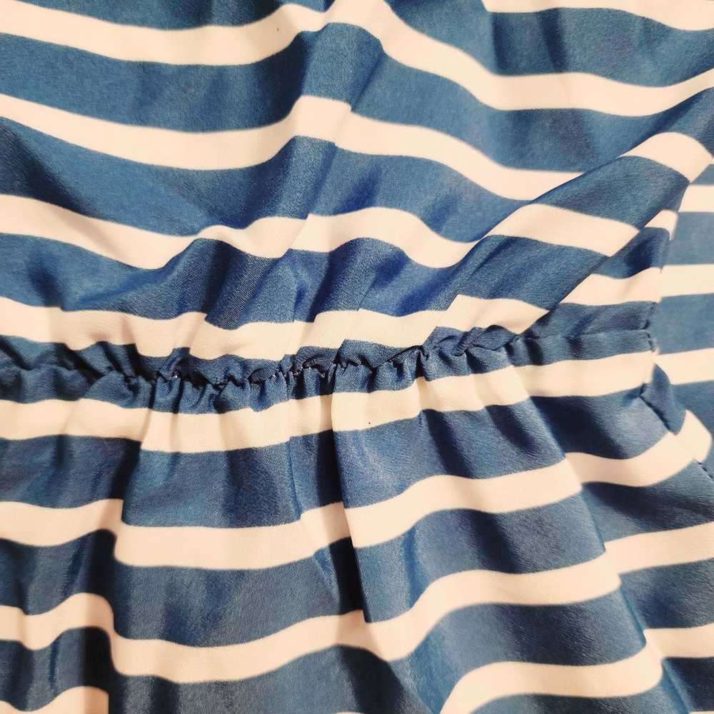 J. Crew Blue And White Stripe Sleeveless Dress Wo… - image 5