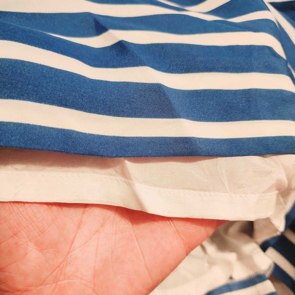 J. Crew Blue And White Stripe Sleeveless Dress Wo… - image 6
