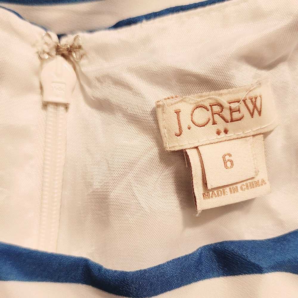 J. Crew Blue And White Stripe Sleeveless Dress Wo… - image 7