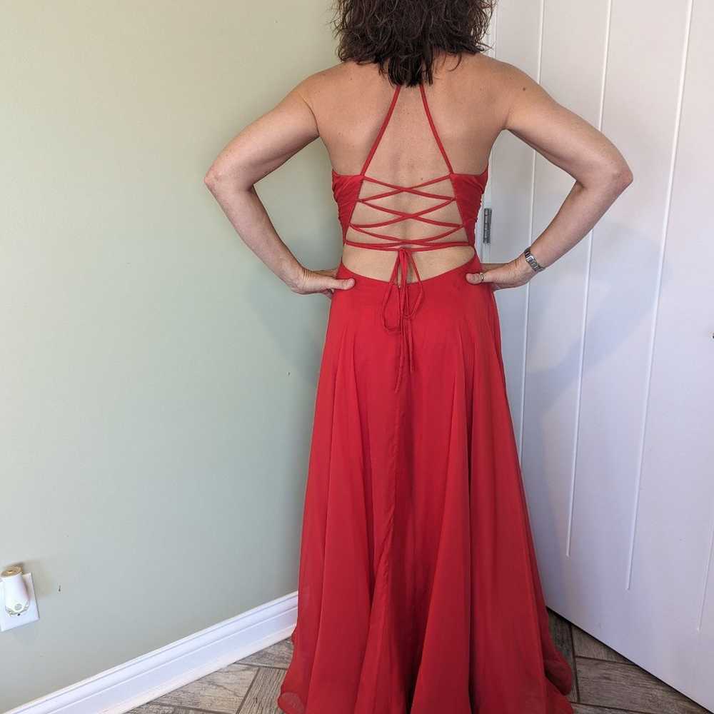 La Femme Red Prom/Formal Dress Size 4 - image 2